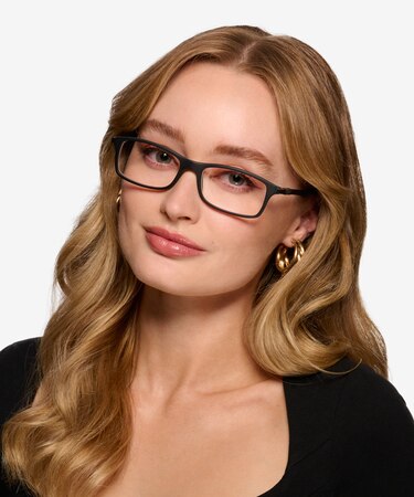 Black Green Gunmetal Ray-Ban RB7017 -  Lightweight Plastic Eyeglasses