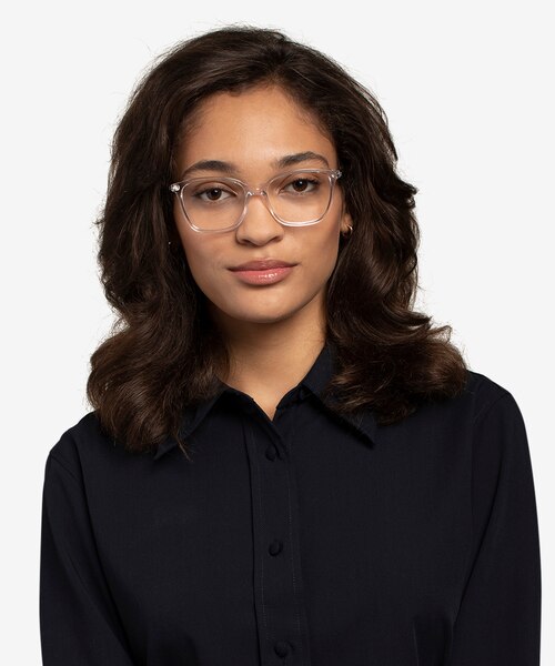 Ray-Ban RB7066 Clear Black PlasticEyeglass Frames for Women from EyeBuyDirect