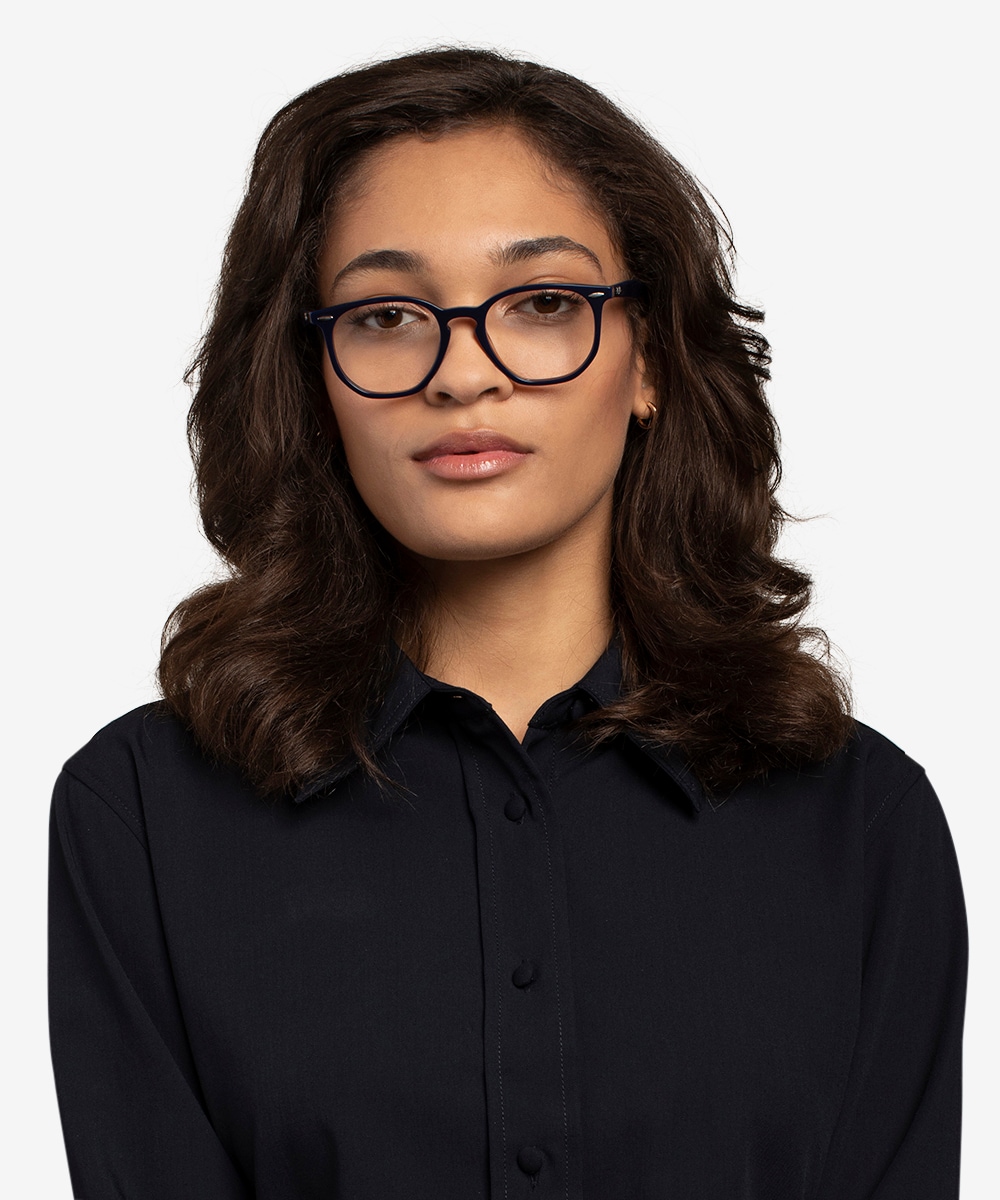 Ray-Ban RB7151 - Square Black Frame Eyeglasses | Eyebuydirect Canada