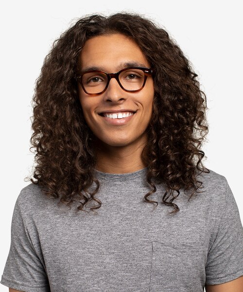 Ray-Ban RB0880 Brown Striped AcetateEyeglass Frames for Men from EyeBuyDirect