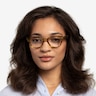 Ray-Ban RB0880 Light Brown Striped AcétateMontures de lunettes de vue pour Femmes d'EyeBuyDirect