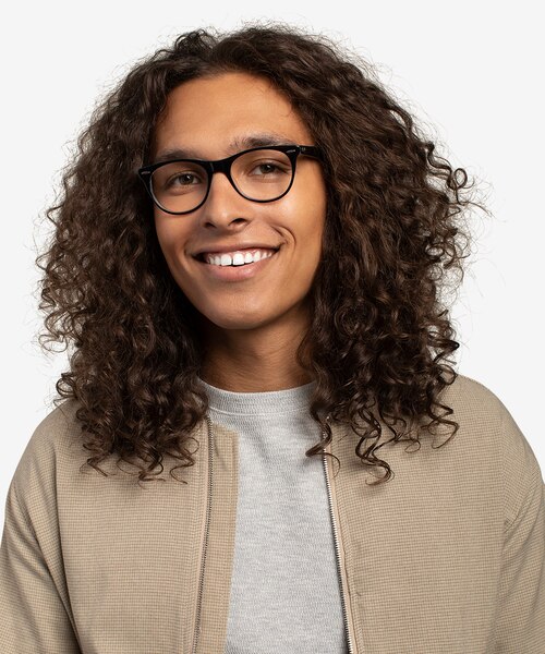 Ray-Ban RB2185V Black Clear AcetateEyeglass Frames for Men from EyeBuyDirect