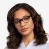 Ray-Ban RB2185V Leopard AcetateEyeglass Frames for Women from EyeBuyDirect