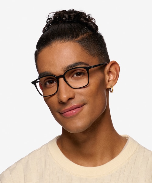 Ray-Ban RB7185 Black PlasticEyeglass Frames for Men from EyeBuyDirect