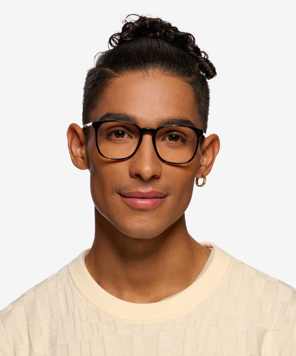 Ray-Ban RB5387 - Square Dark Tortoise Frame Eyeglasses | Eyebuydirect ...