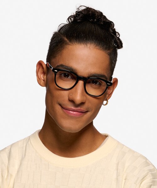 Ray-Ban RB5398 Hawkeye Black AcetateEyeglass Frames for Men from EyeBuyDirect