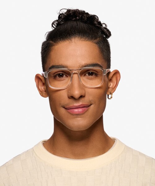 ARNETTE Bobby Shiny Transparent PlasticEyeglass Frames for Men from EyeBuyDirect