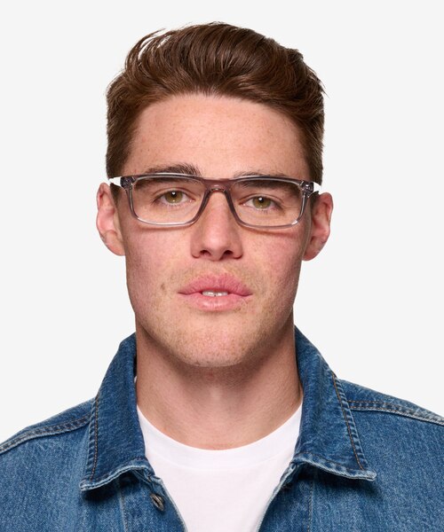 ARNETTE Dark Voyager Transparent Gray PlasticEyeglass Frames for Men from EyeBuyDirect