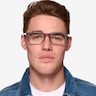 ARNETTE Dark Voyager Transparent Gray PlasticEyeglass Frames for Men from EyeBuyDirect