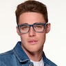 ARNETTE Big Bad Transparent Teal PlasticEyeglass Frames for Men from EyeBuyDirect