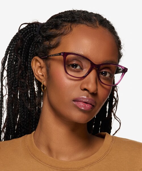 Vogue Eyewear VO5285 Transparent Purple PlasticEyeglass Frames for Women from EyeBuyDirect