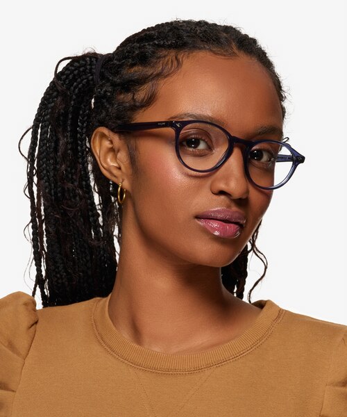 Vogue Eyewear VO5326 Transparent Blue AcetateEyeglass Frames for Women from EyeBuyDirect