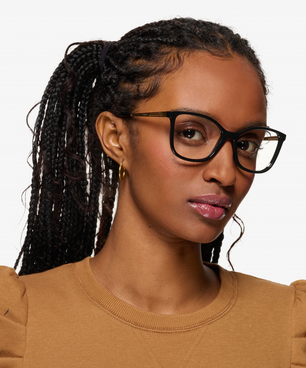 Vogue Eyewear VO5334 - Cat Eye Black Frame Glasses For Women | Eyebuydirect