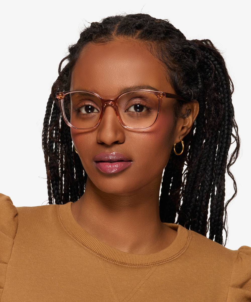Vogue Eyewear VO5356 - Square Transparent Beige Frame Glasses For Women ...