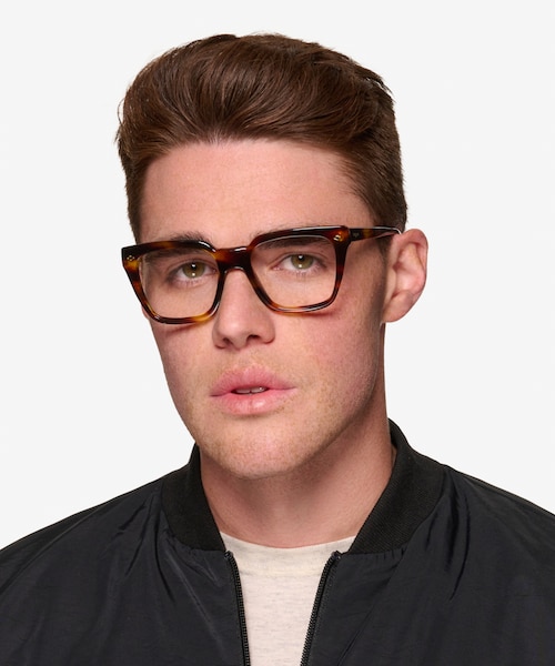 Vogue Eyewear VO5371 Striped Tortoise AcetateEyeglass Frames for Men from EyeBuyDirect