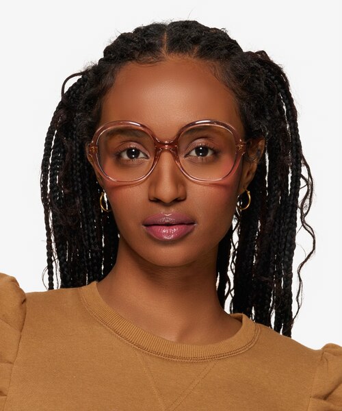 Vogue Eyewear VO5412 Transparent Pink PlasticEyeglass Frames for Women from EyeBuyDirect