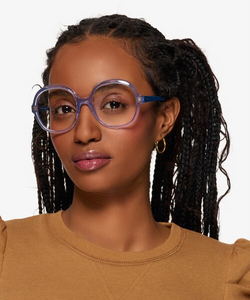 Vogue Eyewear VO5412 Transparent Lilac PlasticEyeglass Frames for Women from EyeBuyDirect
