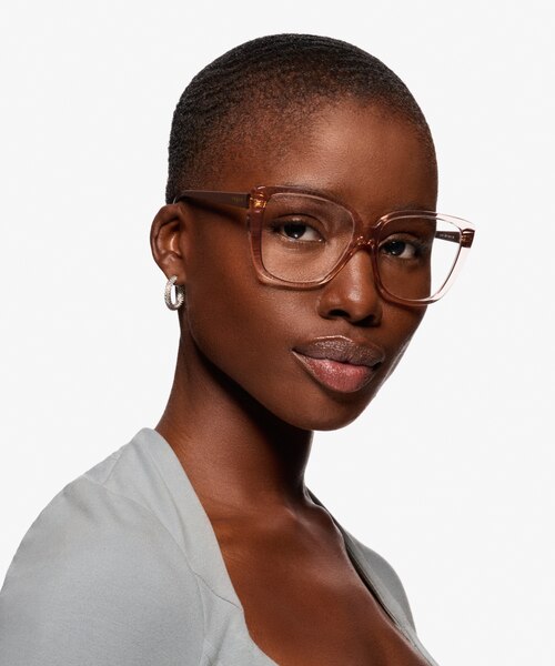 Vogue Eyewear VO5413 Transparent Pink PlasticEyeglass Frames for Women from EyeBuyDirect