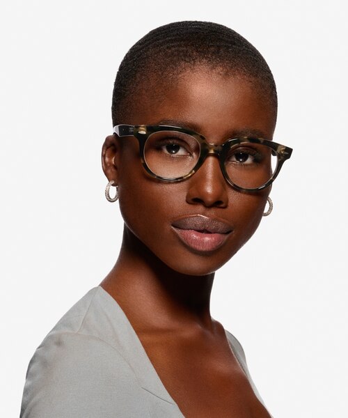 Ray-Ban RB2199V Orion Gray Tortoise AcetateEyeglass Frames for Women from EyeBuyDirect