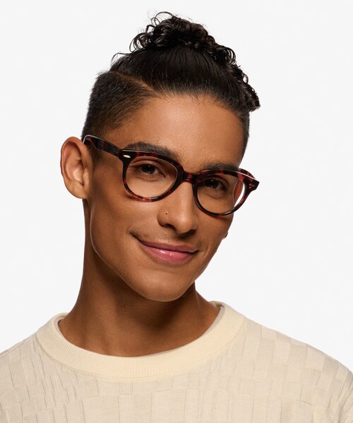 Ray-Ban RB2199V Orion Pink Tortoise AcetateEyeglass Frames for Men from EyeBuyDirect