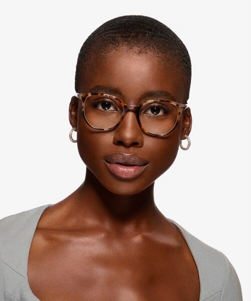 Ray-Ban RB5397 Elliot Brown Gray Tortoise AcetateEyeglass Frames for Women from EyeBuyDirect