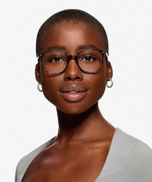 Ray-Ban RB5397 Elliot Yellow Blue Tortoise AcetateEyeglass Frames for Women from EyeBuyDirect