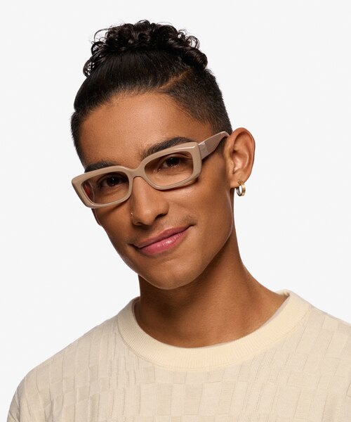 Vogue Eyewear VO5441 Full Beige AcetateEyeglass Frames for Men from EyeBuyDirect