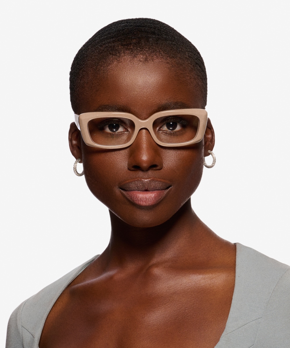 Beige eyeglass sales frames