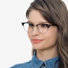 Ray-Ban RB5154 Clubmaster Black Acetate-metalEyeglass Frames for Women from EyeBuyDirect