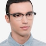 Ray-Ban RB5154 Clubmaster Black Acetate-metalEyeglass Frames for Men from EyeBuyDirect