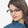 Ray-Ban RB5154 Clubmaster Black Acetate-metalEyeglass Frames for Women from EyeBuyDirect