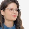 Ray-Ban RB5154 Clubmaster Clear Acetate-metalEyeglass Frames for Women from EyeBuyDirect