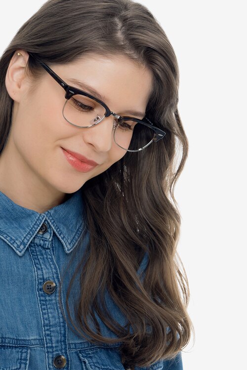 Ray-Ban RB5154 Clubmaster Tortoise Acetate-metalEyeglass Frames for Women from EyeBuyDirect