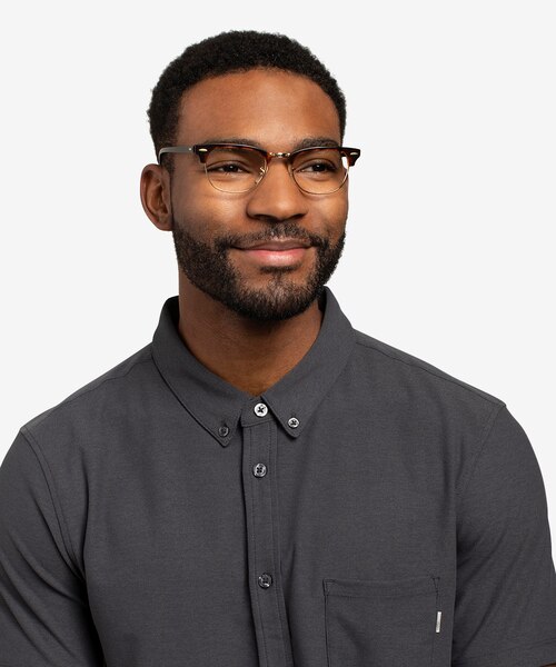 Ray-Ban RB5154 Clubmaster Gold Tortoise Acetate-metalMontures de lunettes de vue pour Hommes d'EyeBuyDirect