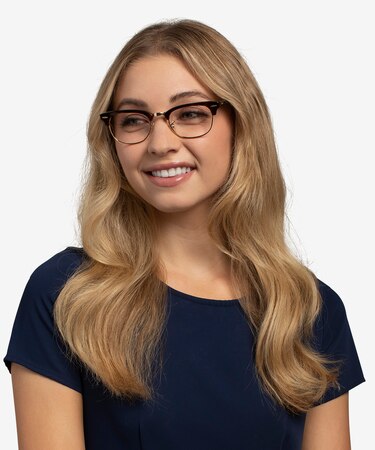 Gold Tortoise Ray-Ban Clubmaster Change -  Acetate Eyeglasses