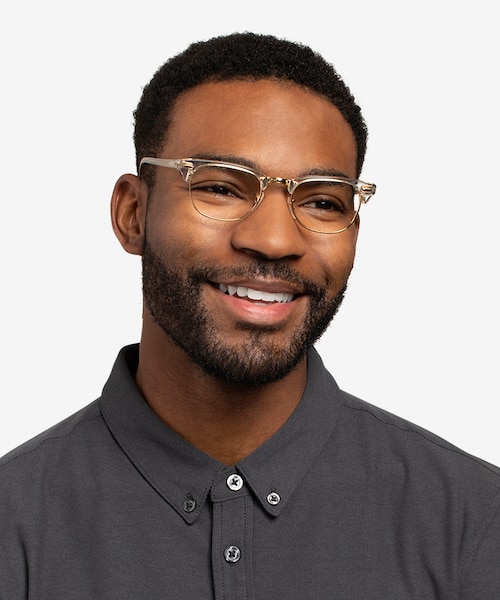 Ray-Ban RB5154 Clubmaster Transparent Acetate, MetalEyeglass Frames for Men from EyeBuyDirect