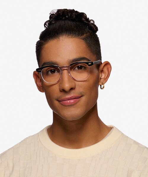 Ray-Ban RB5398 Hawkeye Black Clear AcetateEyeglass Frames for Men from EyeBuyDirect