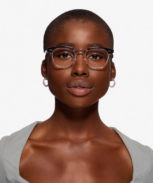 Ray-Ban RB5398 Hawkeye Black Clear AcetateEyeglass Frames for Women from EyeBuyDirect