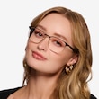 Ray-Ban RB6363 Black Gold MetalEyeglass Frames for Women from EyeBuyDirect