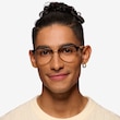 Ray-Ban RB6396 Black Gold MetalEyeglass Frames for Men from EyeBuyDirect