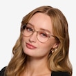 Ray-Ban RB6396 Clear Gold MetalEyeglass Frames for Women from EyeBuyDirect