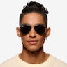 Ray-Ban RB3025 Aviator Gold MetalSunglass Frames for Men from EyeBuyDirect