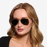 Ray-Ban RB3025 Aviator Gold MetalSunglass Frames for Women from EyeBuyDirect