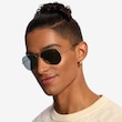 Ray-Ban RB3025 Aviator Silver MetalSunglass Frames for Men from EyeBuyDirect