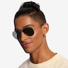 Ray-Ban RB3025 Aviator Silver MetalSunglass Frames for Men from EyeBuyDirect