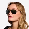 Ray-Ban RB3025 Aviator Silver MetalSunglass Frames for Women from EyeBuyDirect