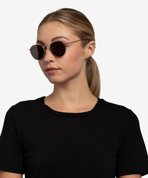 Ray-Ban RB3447 Round Arista MetalSunglass Frames for Women from EyeBuyDirect