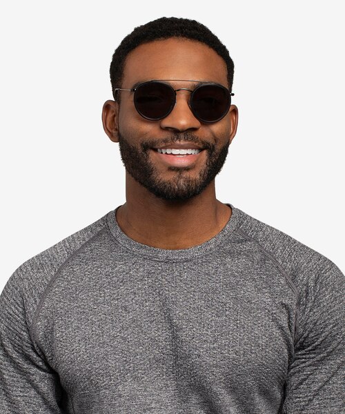 Ray-Ban RB3647N Round Black MetalSunglass Frames for Men from EyeBuyDirect