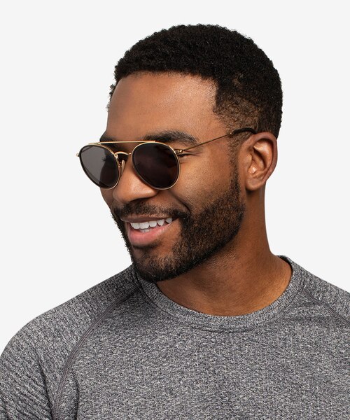 Ray-Ban RB3647N Round Arista MetalSunglass Frames for Men from EyeBuyDirect