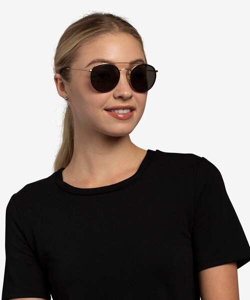 Ray-Ban RB3647N Round Arista MetalSunglass Frames for Women from EyeBuyDirect